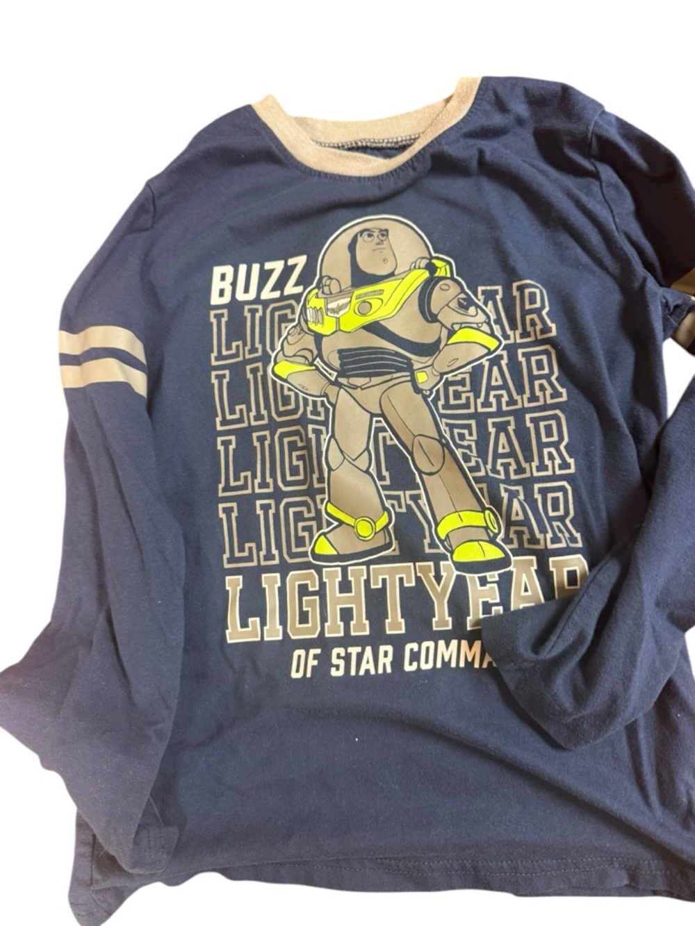 Disney Buzz Lightyear Navy Long-Sleeve Kids Tee
